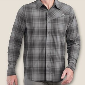 Outdoor Research Astroman Long Sleeve Sun Shirt Gray Plaid Men’s Size: XXL